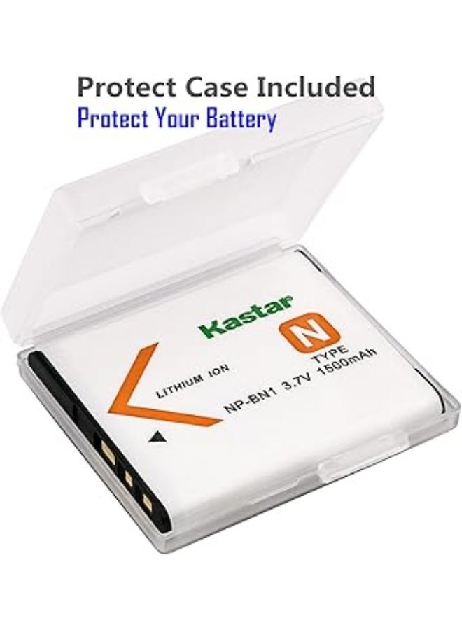 Kastar Replacement battery for Sony NP-BN1 (NPBN1) Type N, specifically designed for Sony Cyber-shot DSC-WX150, DSC-WX200, DSC-WX220, and DSC-J10 cameras. - Image 2